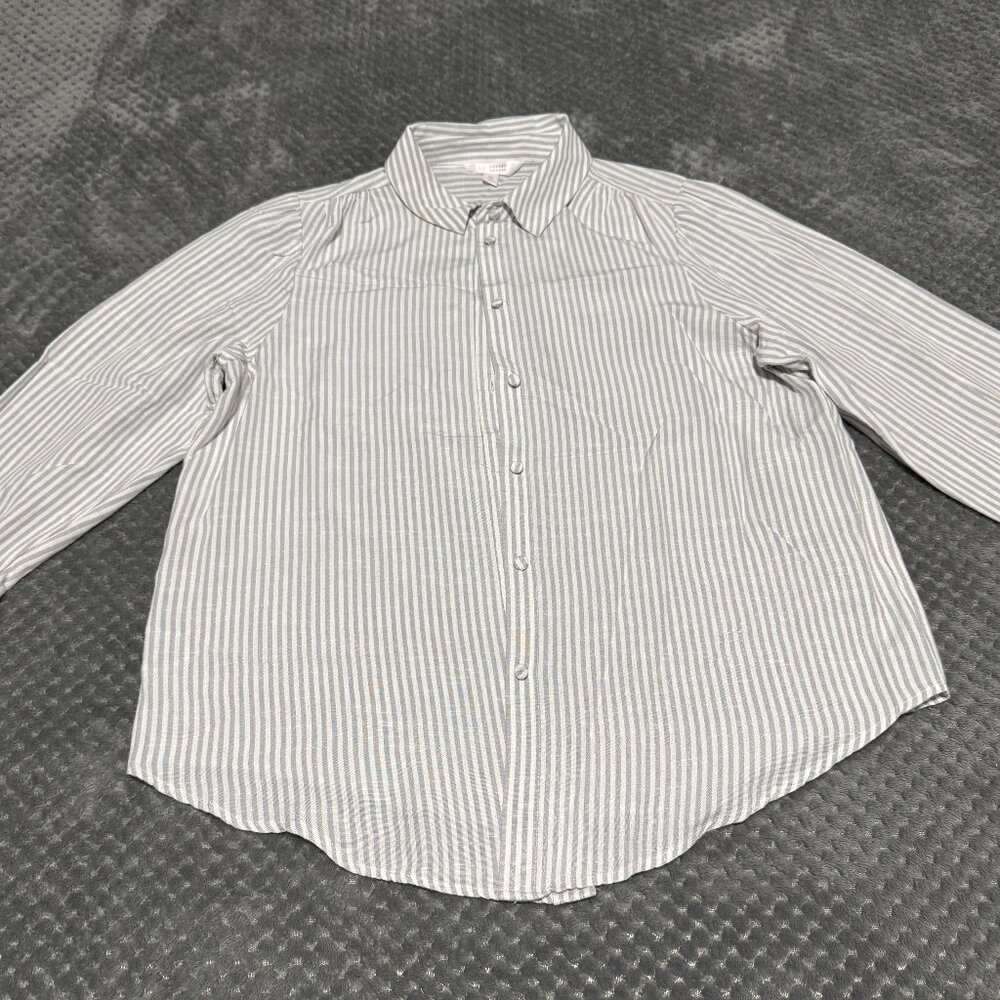 Lauren Conrad LC Women’s Striped Button Front Shirt Top - Size M